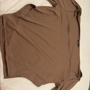 SHEIN Women's Brown Long Sleeve Tee